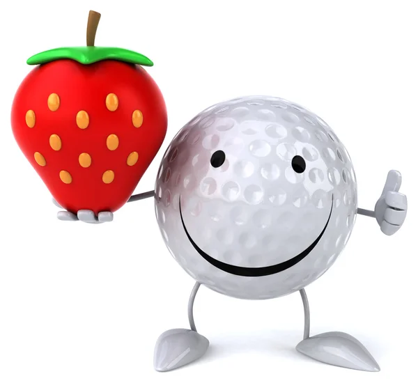 Divertida pelota de golf de dibujos animados — Foto de Stock