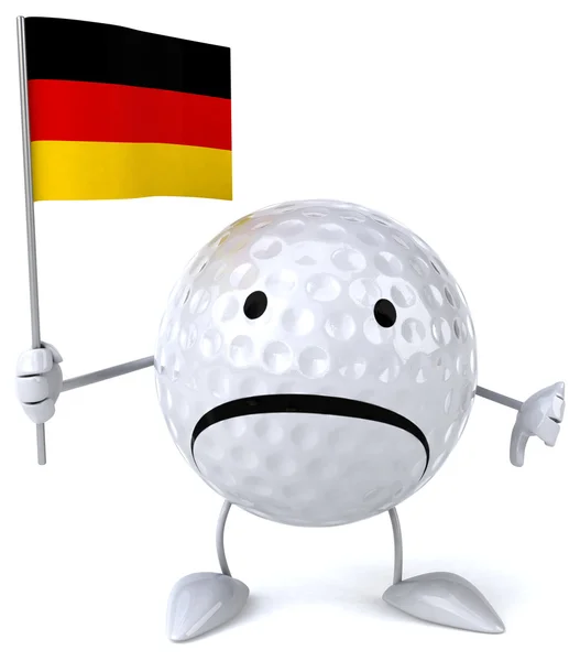 Fun Cartoon Golf ball — Stock Photo, Image