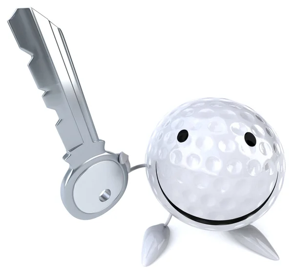 Ballon de golf amusant dessin animé — Photo