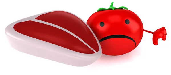 Eğlenceli çizgi film domates — Stok fotoğraf