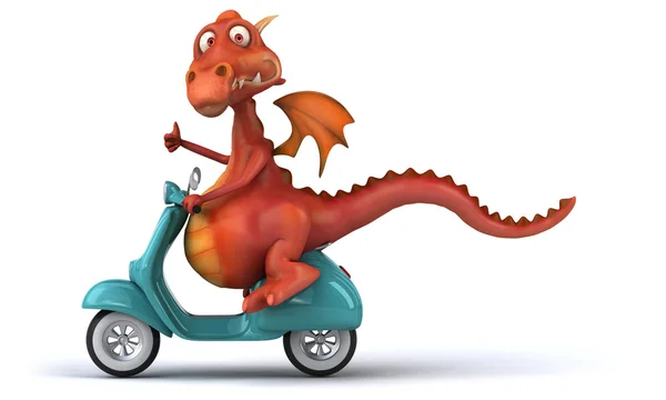 Eğlenceli çizgi film dragon — Stok fotoğraf