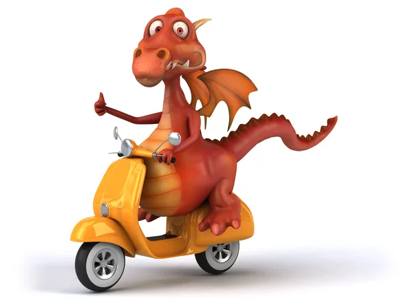 Leuke cartoon dragon — Stockfoto