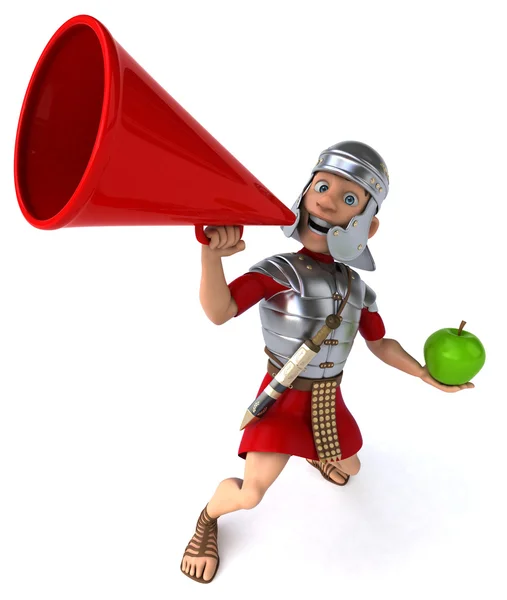 Divertente cartone animato soldato romano — Foto Stock