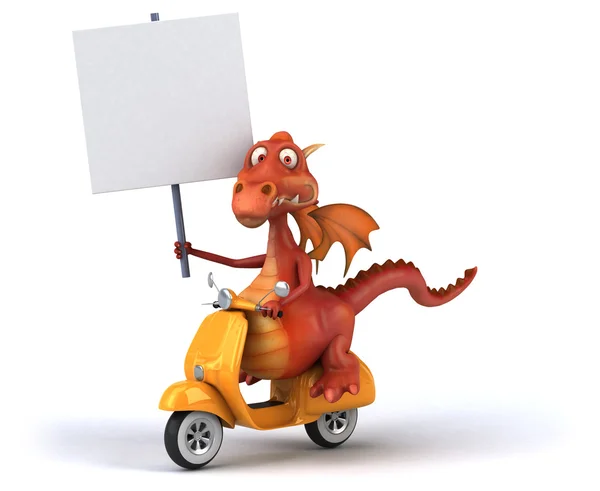 Roliga tecknade dragon — Stockfoto