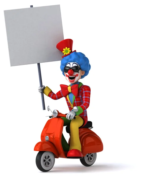 Fun cartoon clown — Stock Photo, Image