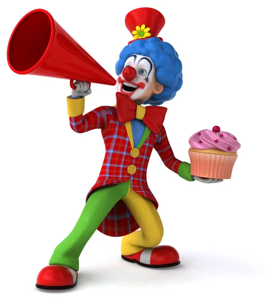 Leuke cartoon clown — Stockfoto