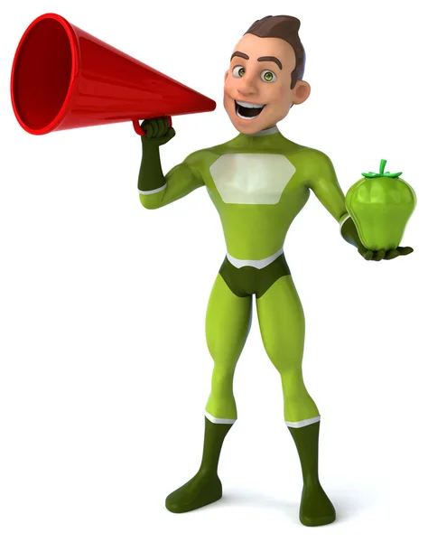 Fun cartoon superhero — Stock Photo, Image