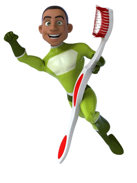 Fun cartoon superhero — Stock Photo, Image