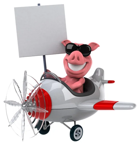 Fun cartoon pig — Stock Photo, Image