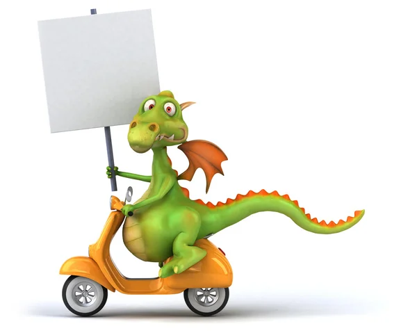 Roliga tecknade dragon — Stockfoto