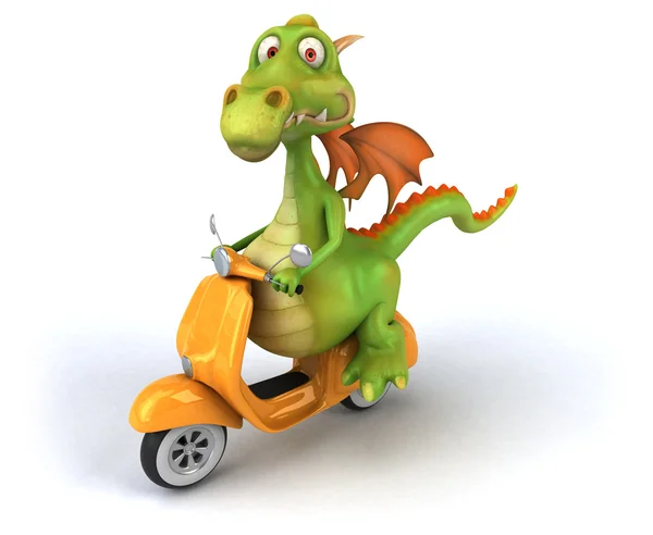 Leuke cartoon dragon — Stockfoto