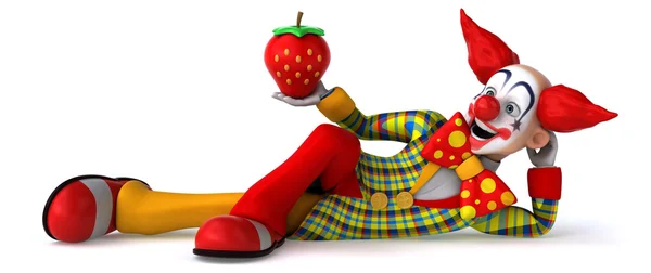 Divertente clown cartone animato — Foto Stock