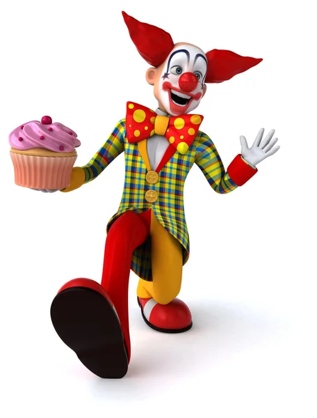 Divertente clown cartone animato — Foto Stock