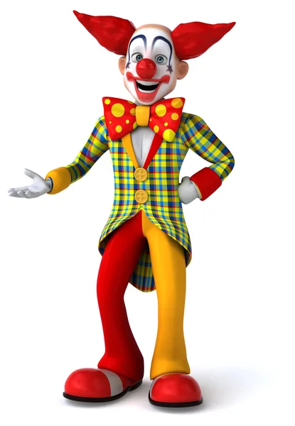 Divertente clown cartone animato — Foto Stock