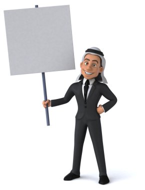 Eğlenceli çizgi film Arap işadamı