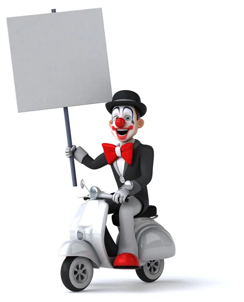 Spaß Cartoon Clown — Stockfoto