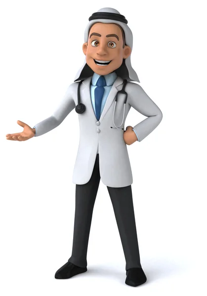 Divertido médico árabe de dibujos animados — Foto de Stock
