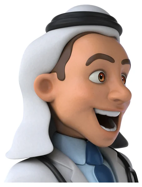 Fun Cartoon Arab doctor — Stock Photo, Image