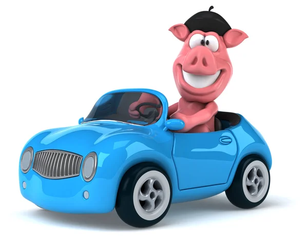 Fun cartoon pig — Stock Photo, Image