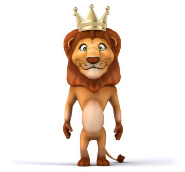 Eğlenceli çizgi film aslan