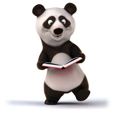 Eğlenceli çizgi film panda ayısı