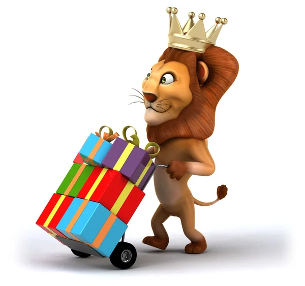 Fun cartoon lion — Stock Photo, Image