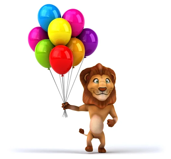 Fun cartoon lion — Stock Photo, Image