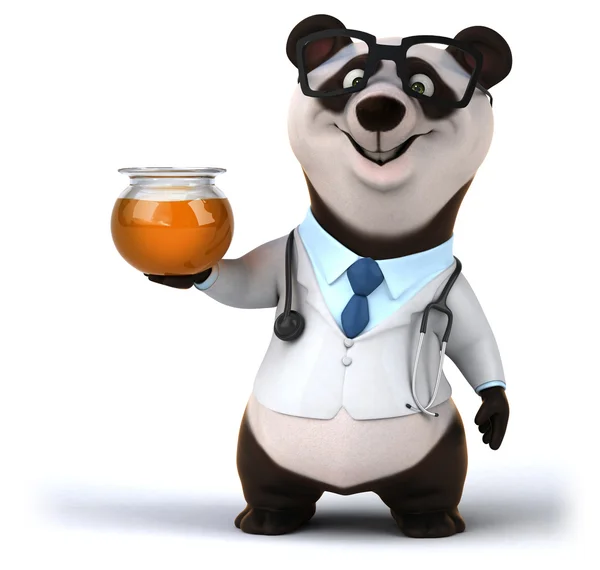 Panda zábava karikatura — Stock fotografie
