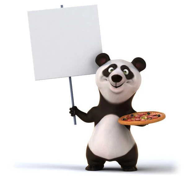 Roliga tecknade panda — Stockfoto