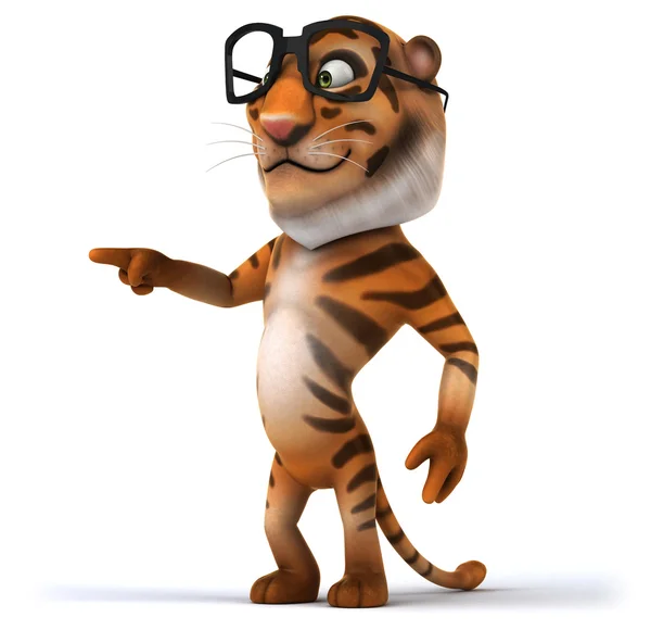 Fun cartoon tiger — Stock Photo, Image