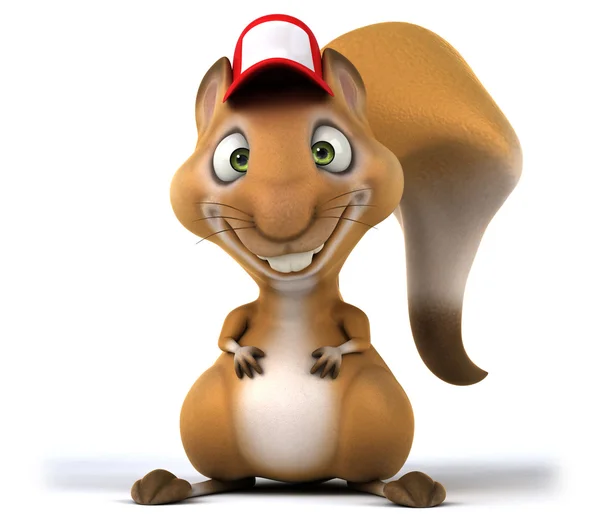 Fun cartoon squirrel — Stock Photo, Image