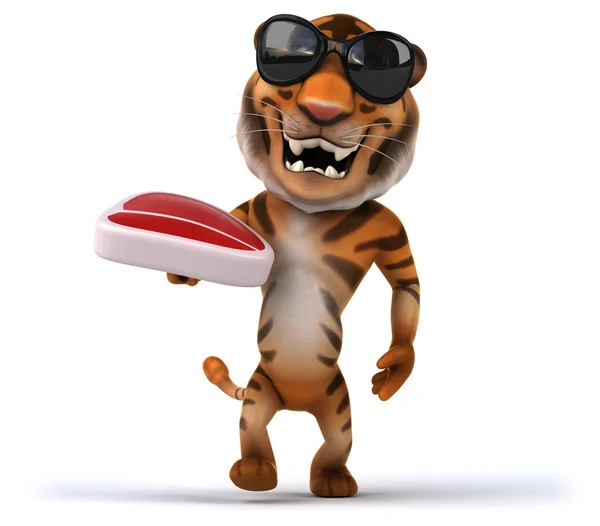 Rolig tecknad tiger — Stockfoto