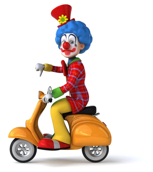 Fun cartoon clown — Stock Photo, Image