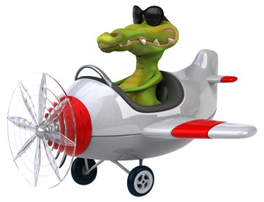 Eğlenceli çizgi film timsah