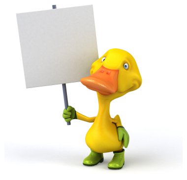 Eğlenceli çizgi film ördek