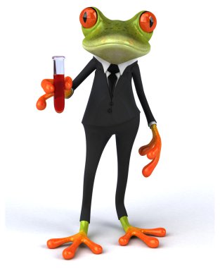 Eğlenceli çizgi film kurbağa