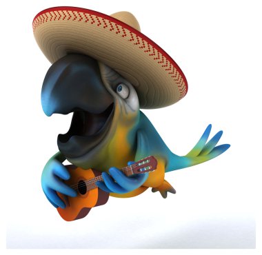 Eğlenceli çizgi film papağan