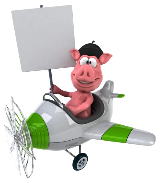 Fun cartoon pig — Stock Photo, Image