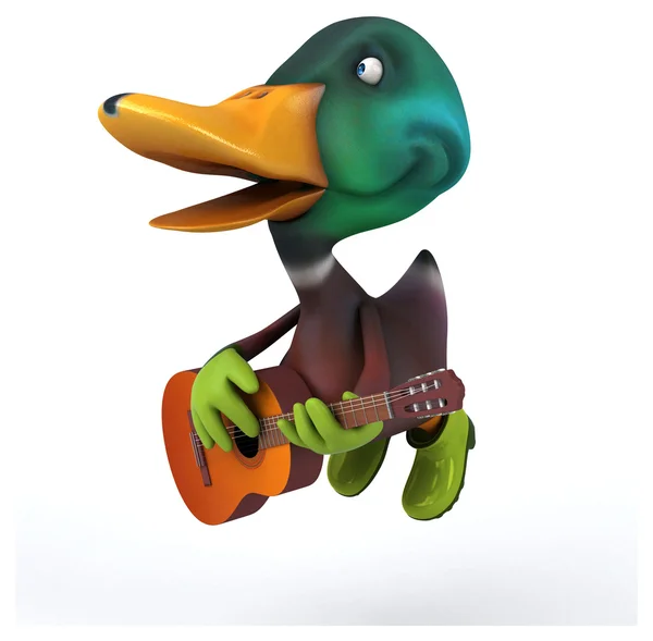 Fun cartoon duck — Stock Photo, Image