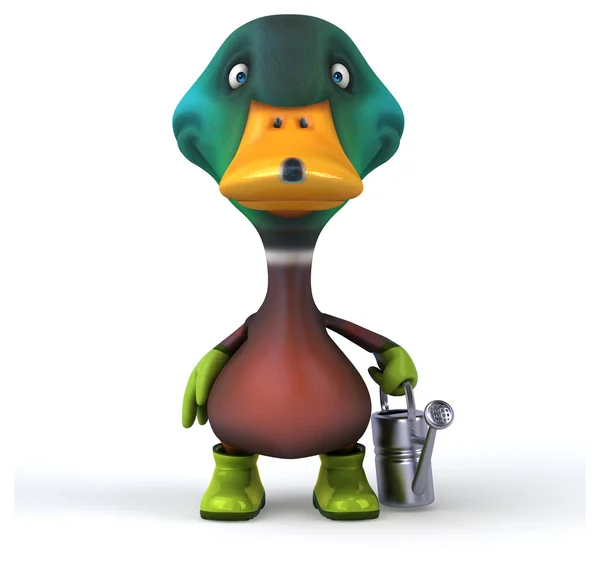 Fun cartoon duck — Stock Photo, Image