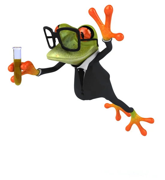 Komik karikatür kurbağa — Stok fotoğraf