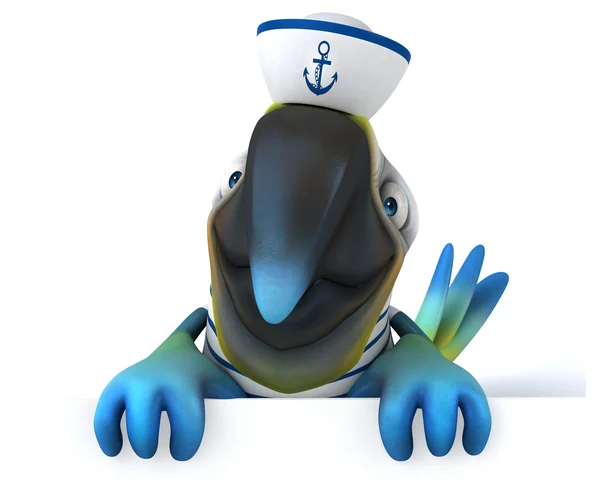 Leuke cartoon parrot — Stockfoto