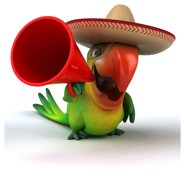 Fun cartoon parrot — Stock Photo, Image