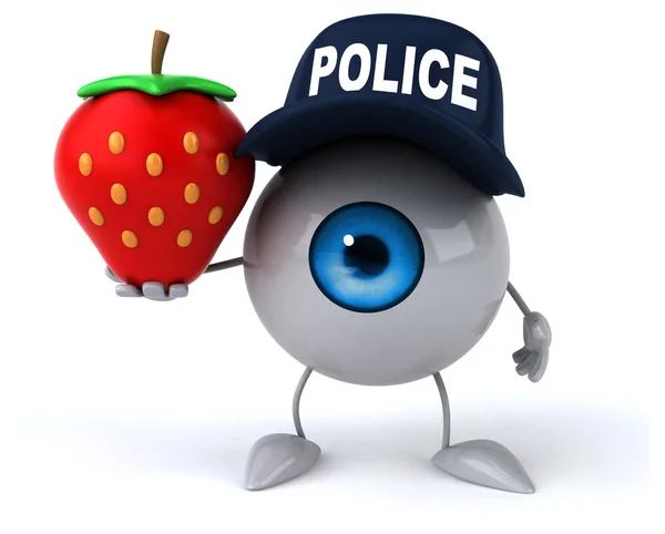 Fun eye with police hat — Stock Photo, Image