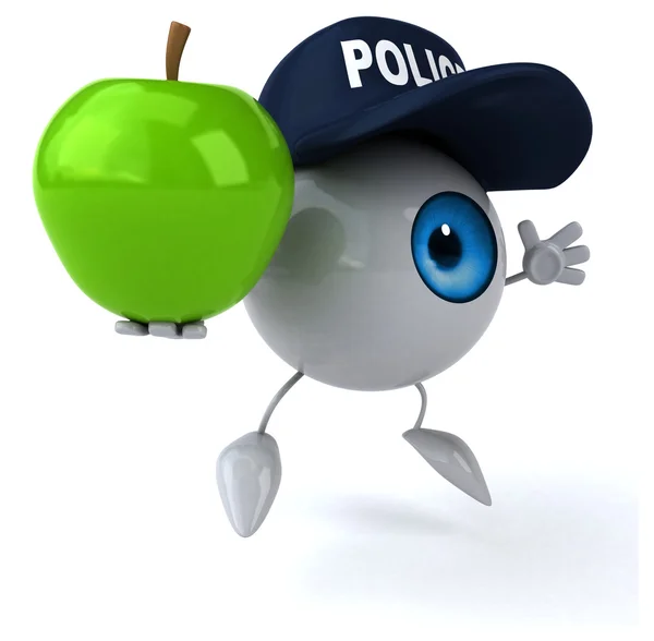 Zábavné oko s policejní čepici — Stock fotografie