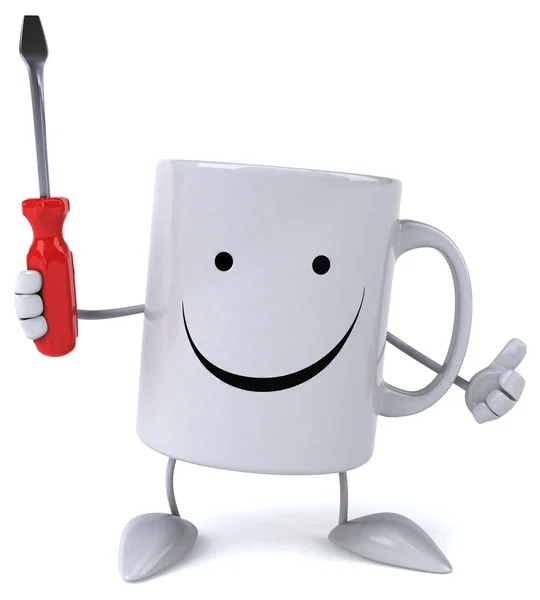Fun cartoon mug — Stock Photo, Image