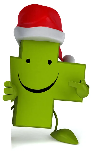 Pharmacy cross in santa hat — Stock Photo, Image