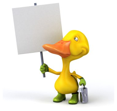 Eğlenceli çizgi film ördek