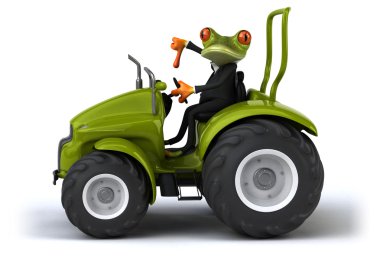 Eğlenceli çizgi film kurbağa