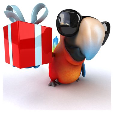 Eğlenceli çizgi film papağan